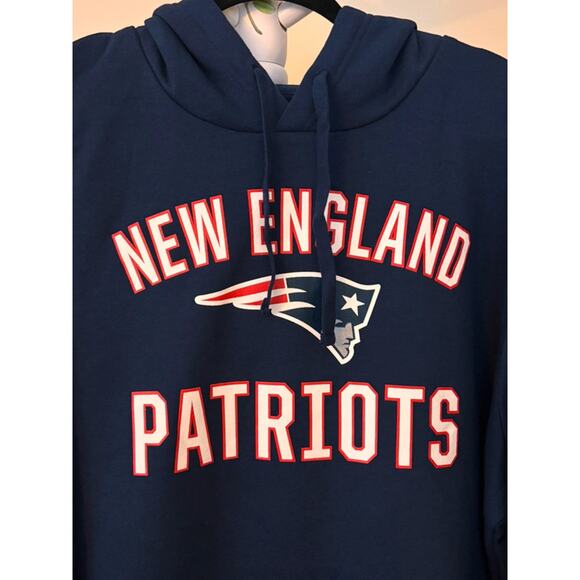 Fanatics New England Patriots Blue Sweatshirt Hoodie Pats Logo Red Unisex 3XL - Picture 3 of 7